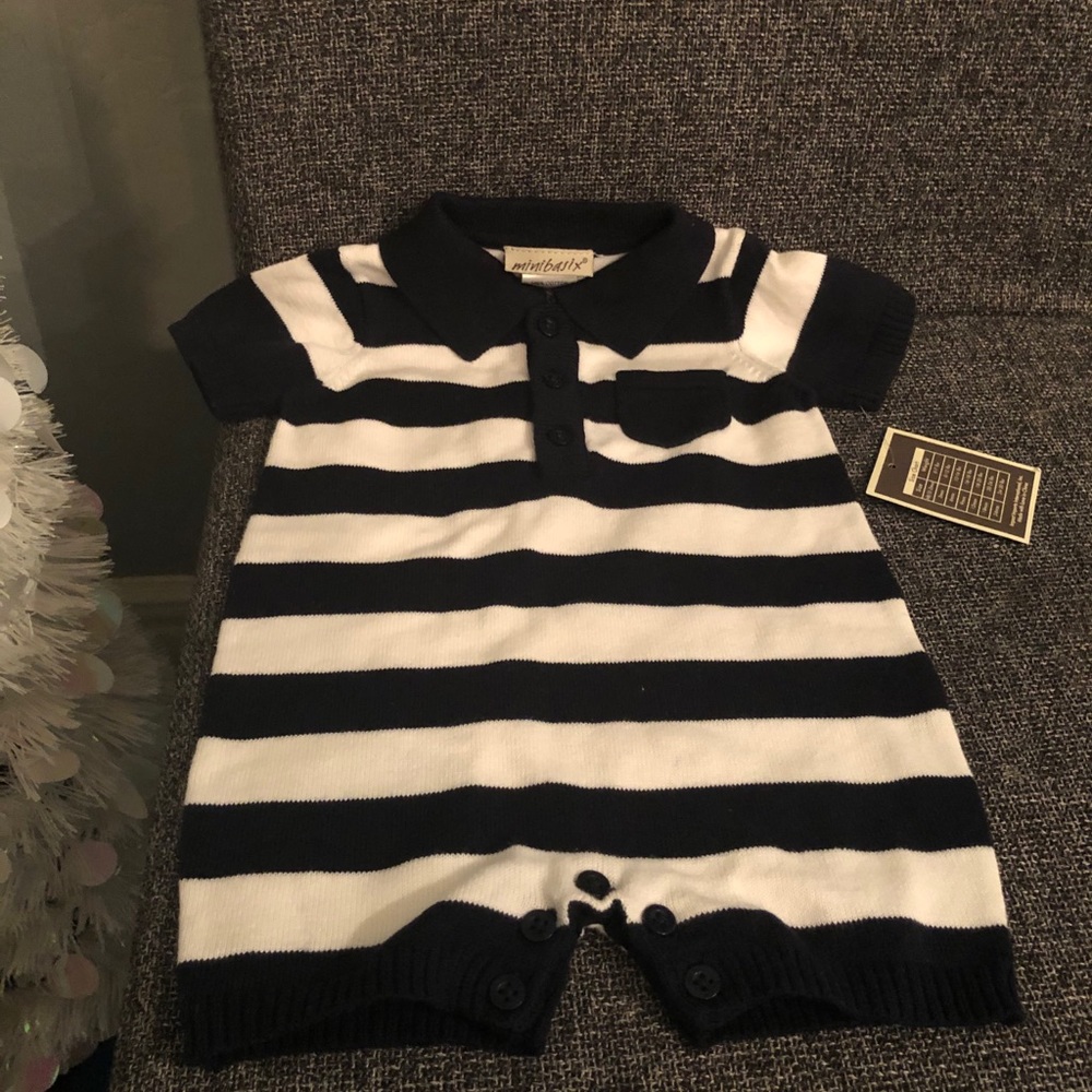 Baby 0-3mos boys dress onesie